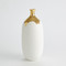Global Views Dipped Golden Crackle - White Cylinder Vase - Lg