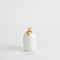 Global Views Dipped Golden Crackle - White Cylinder Vase - Sm