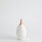 Global Views Dipped Golden Crackle - White Slender Vase - Sm