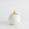 Global Views Dipped Golden Crackle - White Sphere Vase - Lg