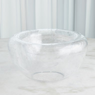Global Views Double Take Bowl - Clear Seeded - Lg
