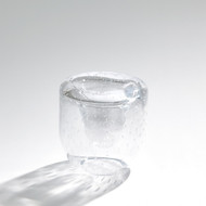 Global Views Double Take Vase - Clear Seeded - Short