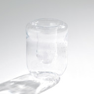 Global Views Double Take Vase - Clear Seeded - Tall
