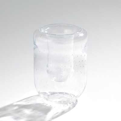 Global Views Double Take Vase - Clear Seeded - Tall