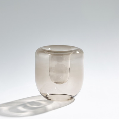 Global Views Double Take Vase - Light Topaz - Short
