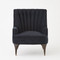 Global Views Duncan Chair - Black Velvet