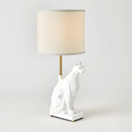 Global Views Egyptian Cat Lamp - Matte White