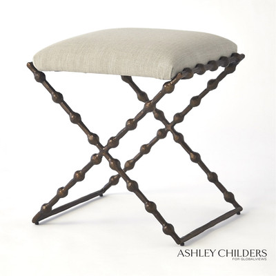 Global Views Elder Bench - Bronze - Cambric Stone