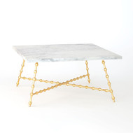 Global Views Elder Cocktail Table - Gold Leaf