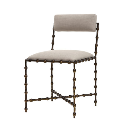 Global Views Elder Dining Chair - Bronze - Cambric Stone