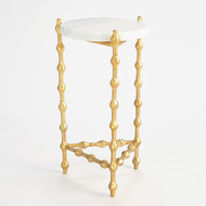 Global Views Elder Drinks Table - Gold Leaf