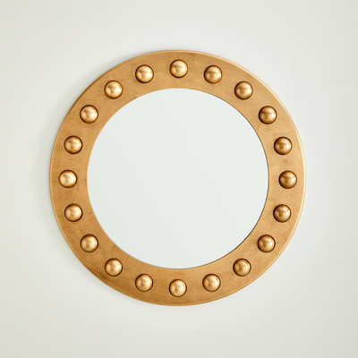 Global Views Embedded Sphere Mirror - Gold