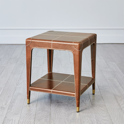 Global Views Emporium Home Tiburtina End Table - Saddle