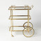 Global Views English Bar Cart and Tea Trolley - Brass