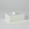 Global Views Facet Knob Alabaster Box - White - Lg