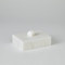 Global Views Facet Knob Alabaster Box - White - Sm
