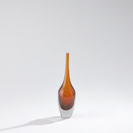 Global Views Flecked Spire Bottle - Amber - Sm