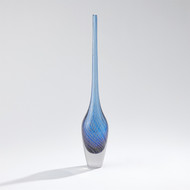 Global Views Flecked Spire Bottle - Blue - Lg