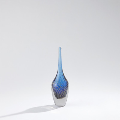 Global Views Flecked Spire Bottle - Blue - Sm