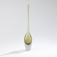 Global Views Flecked Spire Bottle - Olive - Lg