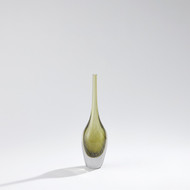 Global Views Flecked Spire Bottle - Olive - Sm