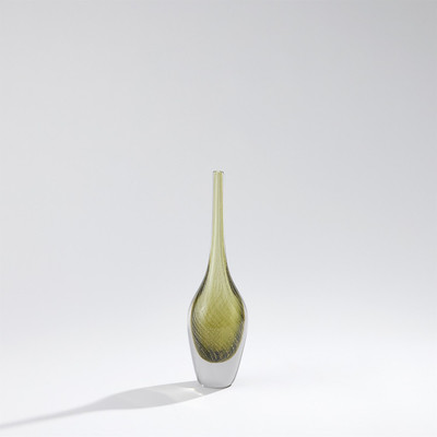 Global Views Flecked Spire Bottle - Olive - Sm