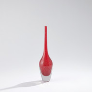 Global Views Flecked Spire Bottle - Red - Med