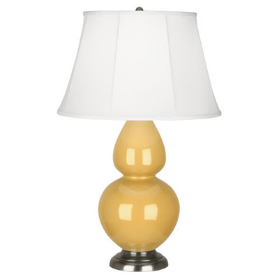 Double Gourd Table Lamp - Antique Silver - Sunset