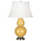 Double Gourd Table Lamp - Antique Silver - Sunset