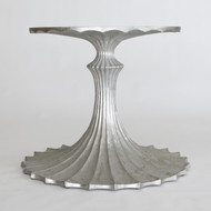 Global Views Flute Table Base - Silver Leaf - 34