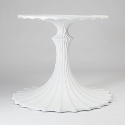 Global Views Flute Table Base - White - 34