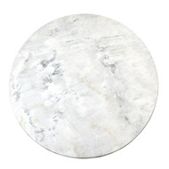Global Views Flute Table Top - Round - White Marble - 48