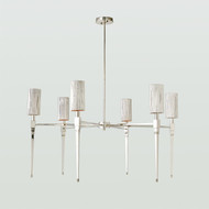 Global Views Fluted Chandelier - Nickel