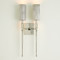 Global Views Fluted Double Sconce - Nickel