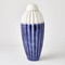 Global Views Fluted Jar w - Lid - Cobalt - Lg