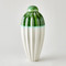 Global Views Fluted Jar w - Lid - Emerald - Sm