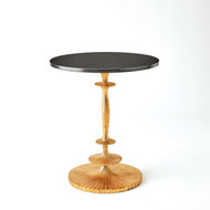 Global Views Fluted Side Table - Gold Leaf