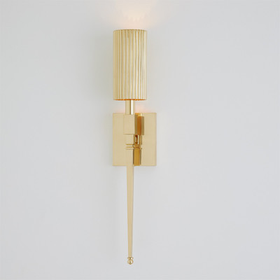 Global Views Fluted Single Sconce - Brass