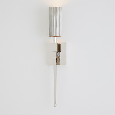 Global Views Fluted Single Sconce - Nickel