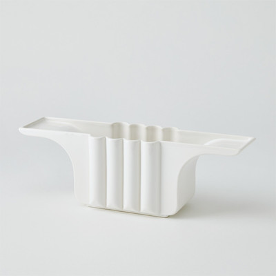 Global Views Flying Column Bowl - White
