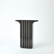 Global Views Flying Column Vase - Black - Wide