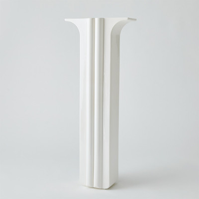 Global Views Flying Column Vase - White - Slim