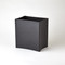 Global Views Folded Leather Wastebasket - Black