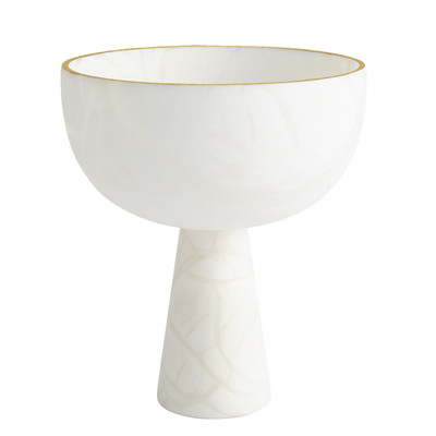 Global Views Footed Alabaster Bowl w - Gold