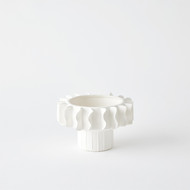 Global Views Frilled Bowl - Matte White