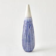 Global Views Furrow Taper Vase - Cobalt - Lg