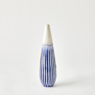 Global Views Furrow Taper Vase - Cobalt - Sm