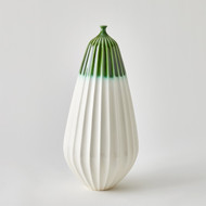 Global Views Furrow Vase - Emerald - Lg