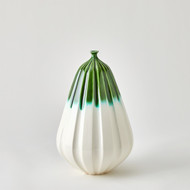 Global Views Furrow Vase - Emerald - Sm