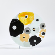 Global Views Fused Floral Charger - Neutral - Sm